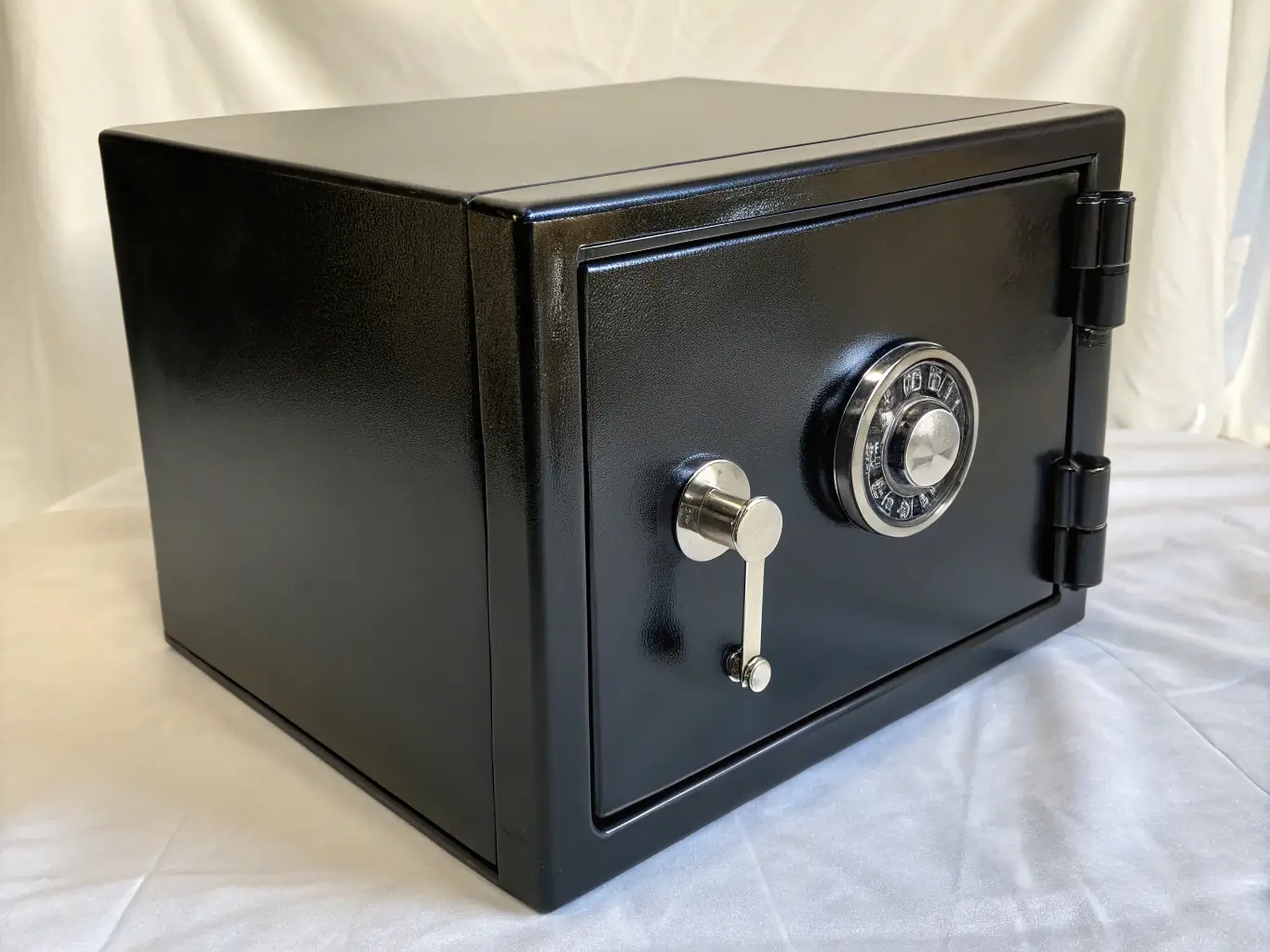 A secure vault with a combination lock, symbolizing 100% confidentiality and data protection offered by RM Solutions Kft.